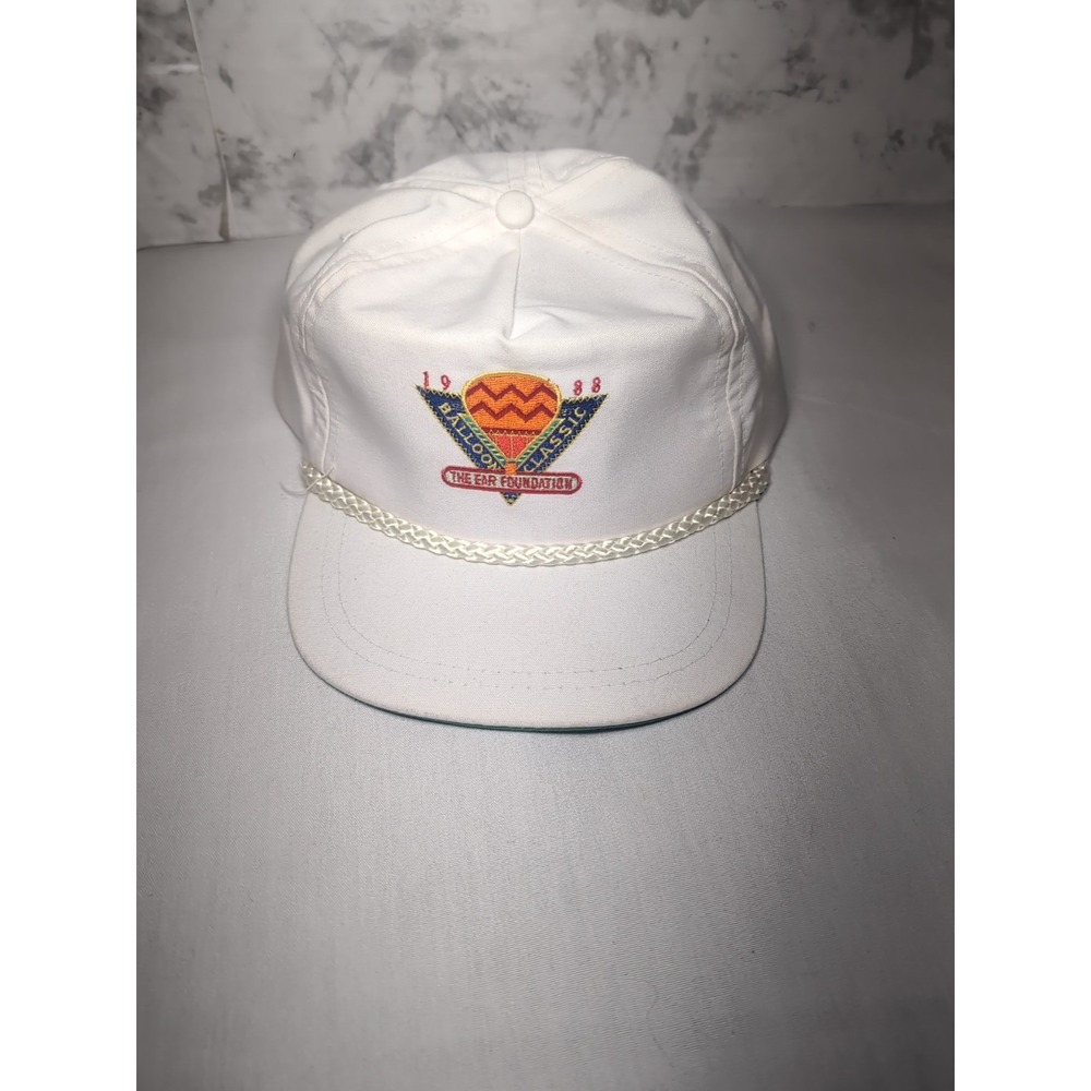 Vintage 1988 Balloon Classic Rope Bill Hat Cap Adjustable Hot Air Balloons USA